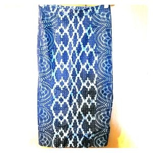 Plenty by Tracy Reese pencil skirt - blue print
